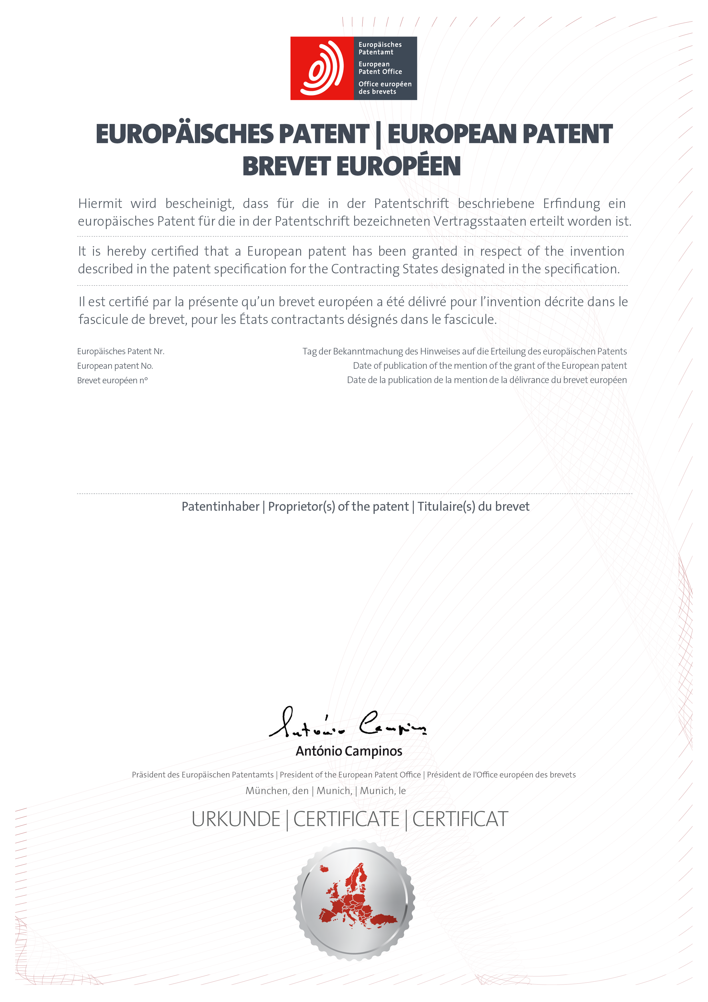 Europäisches Patent EP3890518 — Zigarettenmaschine und Verfahren zur Herstellung von Zigaretten